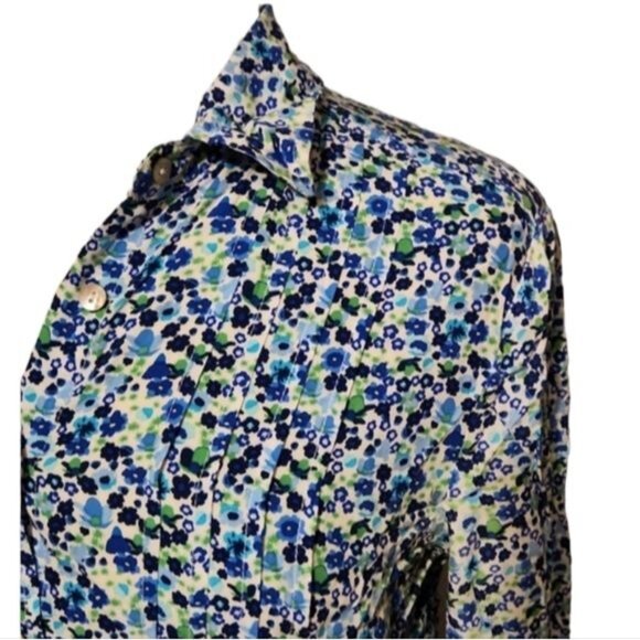 Jane & Delancy Small Flowy Flower Button Up Business Casual Shirt - Picture 2 of 4